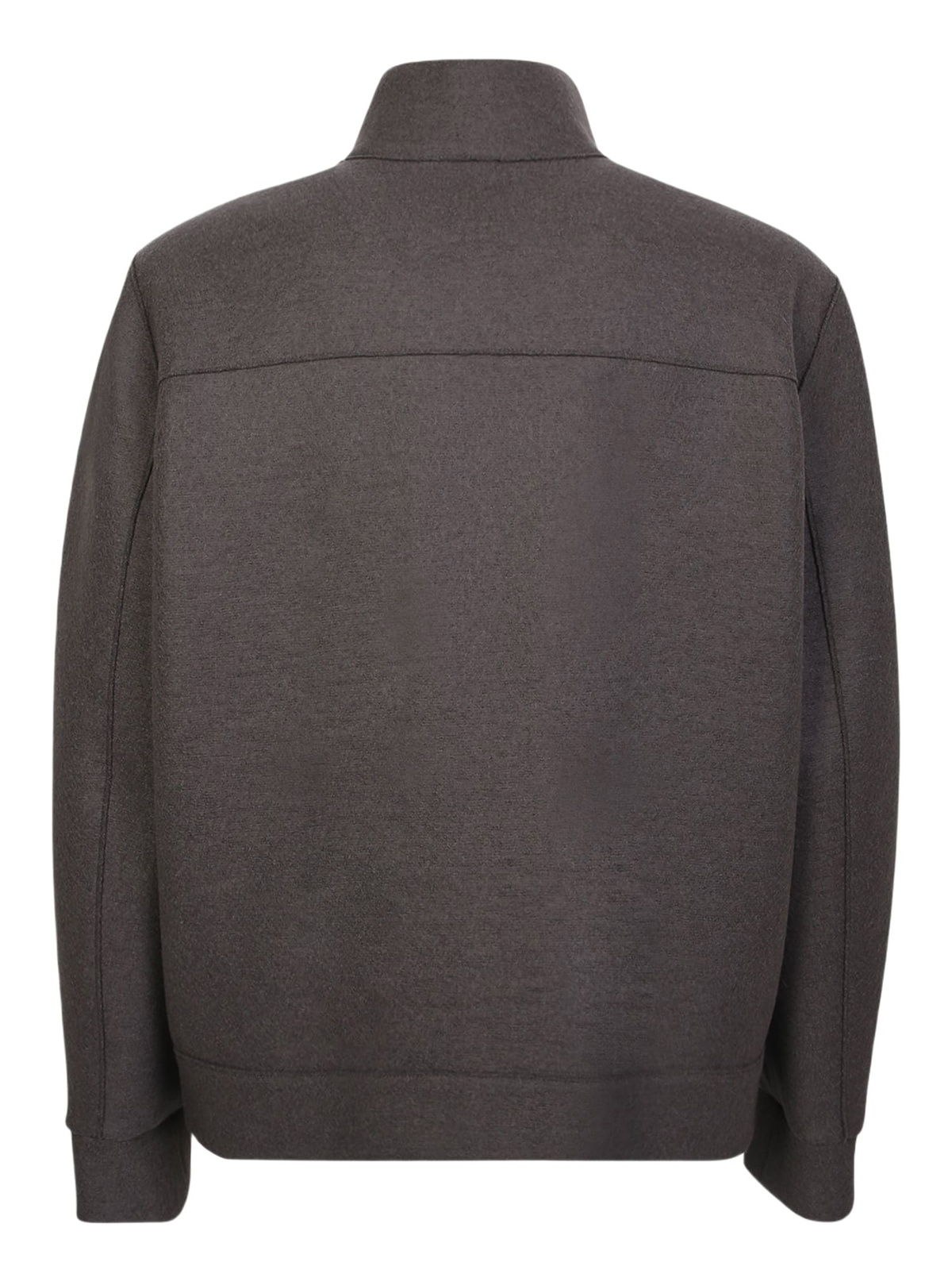 Harris Wharf London Harrington Jacket In Virgin Wool Grey