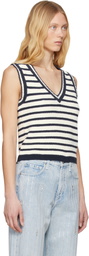rag & bone Off-White & Navy Meghan Stripe Vest