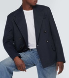 Bottega Veneta Double-breasted cotton twill blazer