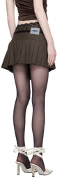 VAILLANT Brown Asymmetric Miniskirt