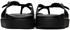 Alexander Wang Black Dome Flatform Leather Sandals