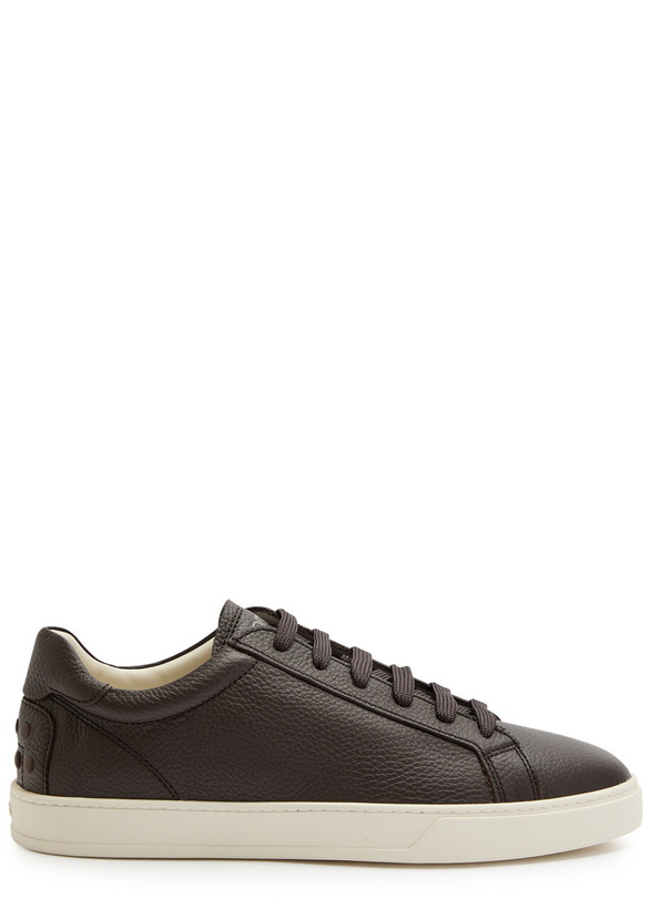 Photo: Tods Pebbled Leather Sneakers Brown