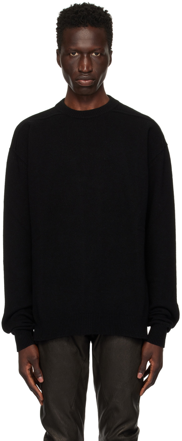 Rick Owens Black Porterville Recycled Cashmere Sweater Rick Owens