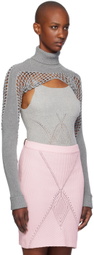Isa Boulder Gray Brooklyn Long Sleeve Bolero Sweater