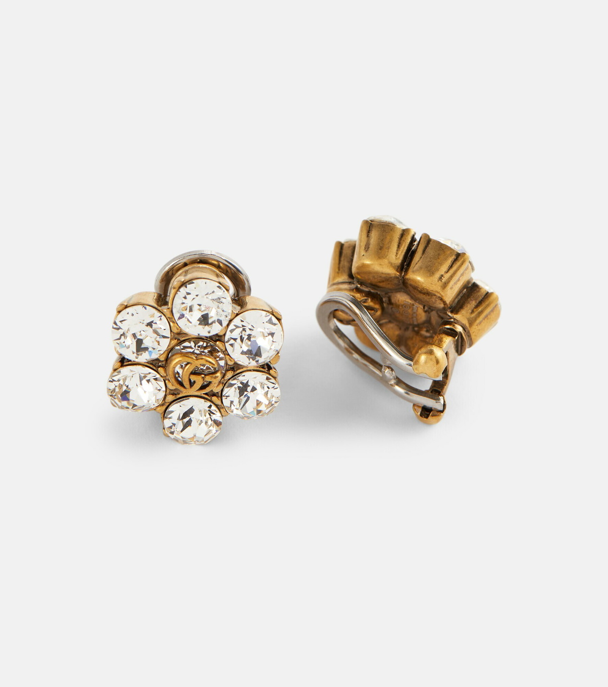 Gucci - Double G embellished clip-on earrings Gucci