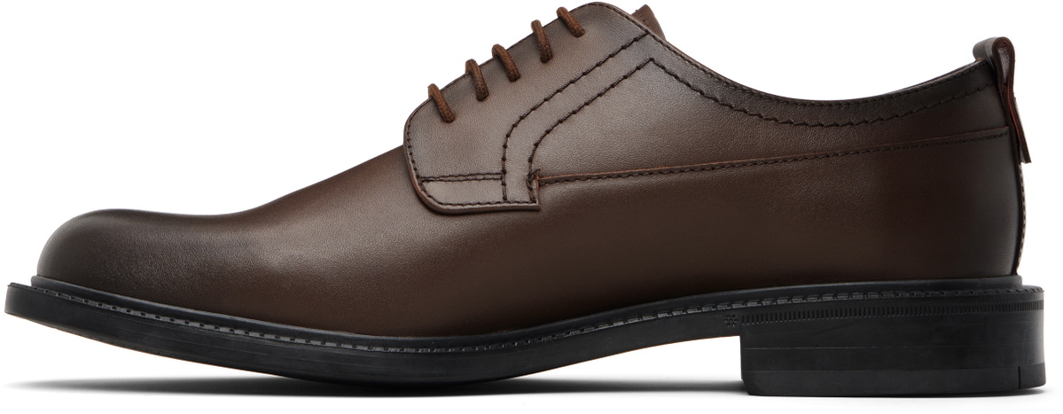 Hugo Brown Grained Leather Derbys