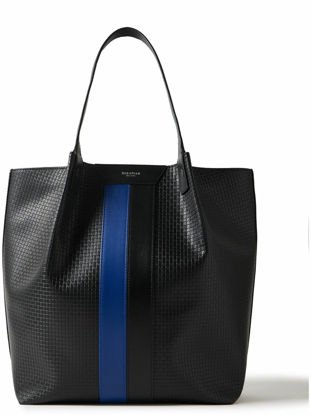 Photo: Serapian - Leather-Trimmed Stepan Coated-Canvas Tote Bag