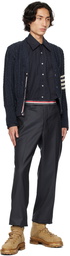 Thom Browne Navy Stripe Trousers