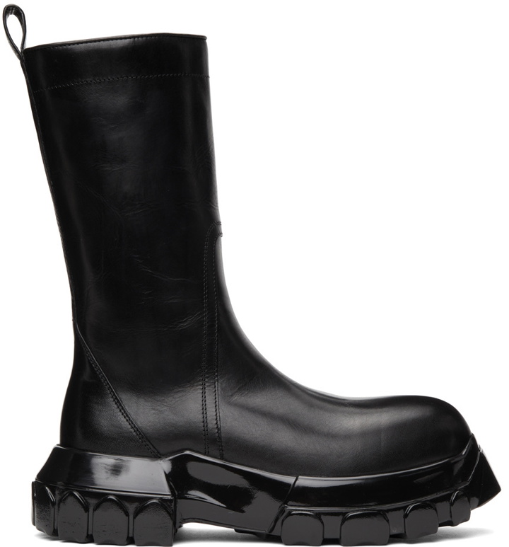 Photo: Rick Owens Black Polished Bozo Tractor Boots