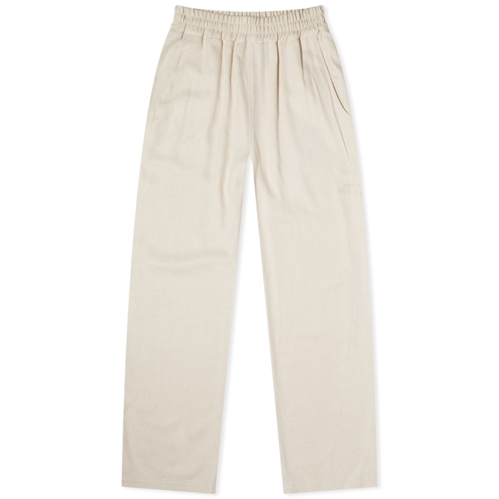 Photo: GCDS Men's Linen Wide Pants in Off White