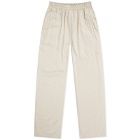 GCDS Men's Linen Wide Pants in Off White