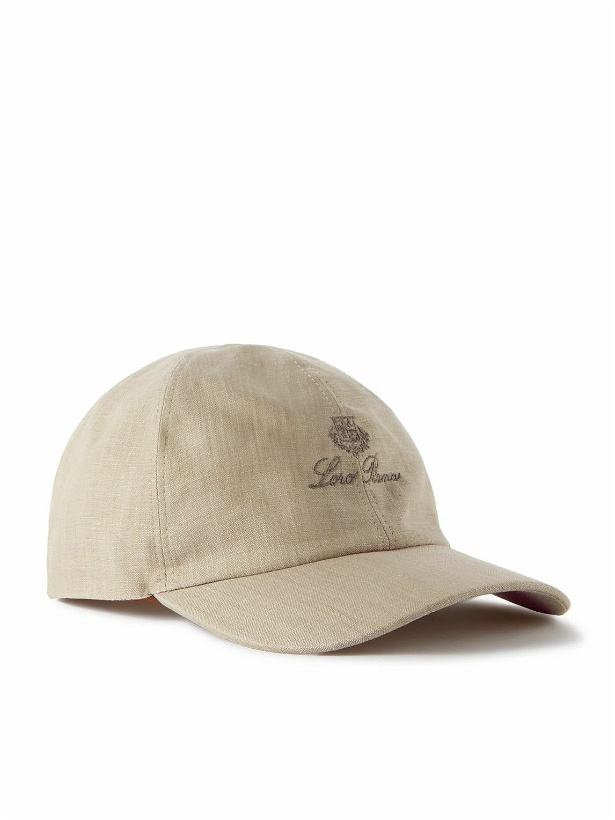 Photo: Loro Piana - Logo-Embroidered Linen Baseball Cap - Neutrals
