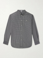 LOEWE - Loewe Logo-Embroidered Checked Shirt - Gray