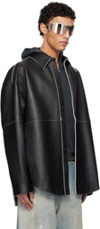 Acne Studios Black Shirt Leather Jacket