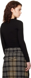 Juun.J Black Twist Long Sleeve T-shirt