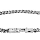 Tom Wood Men's 7.7" Curb Bracelet L in Silver