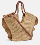 Zimmermann Goldentime Small raffia shoulder bag