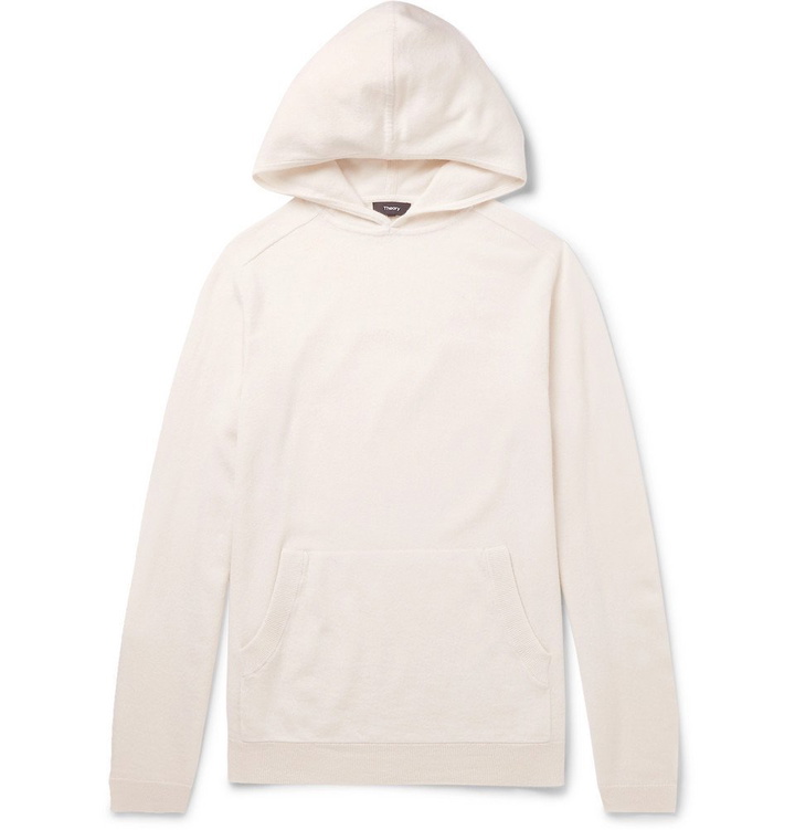 Photo: Theory - Alcos Cashmere Hoodie - White