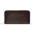 Berluti - Scritto Leather Zip-Around Wallet - Brown