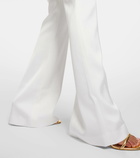 Galvan Bridal Sculpted satin flared pants