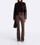 Veronica Beard Beverly coated flared jeans