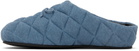 Abra Blue Quilted Slippers