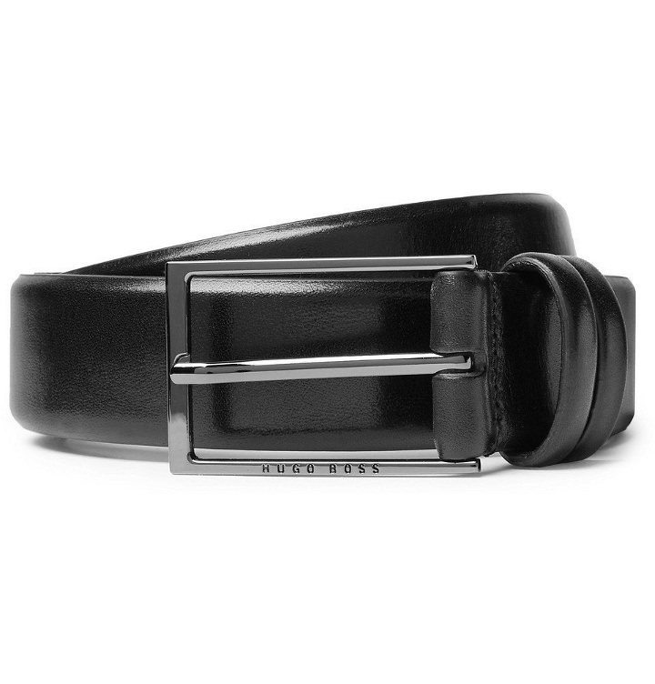 Photo: Hugo Boss - 3.5cm Black Carmello Leather Belt - Men - Black