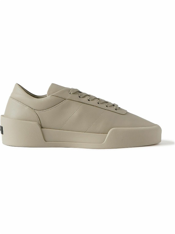 Photo: Fear of God - Aerobic Low Leather Sneakers - Brown