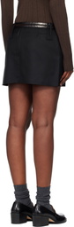 TONYWACK Black Distressed Wool Skort