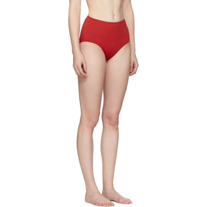 Her Line Red Classic High-Waist Bikini Briefs