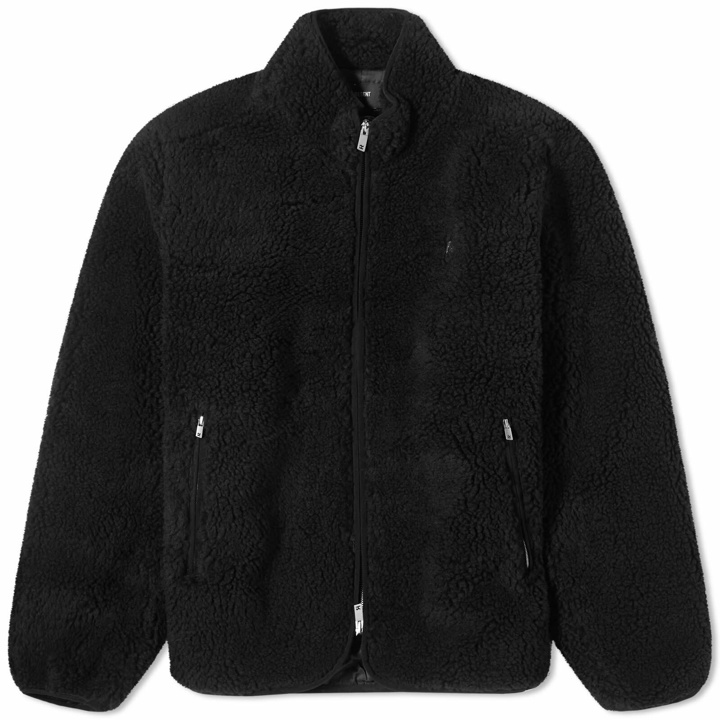 Photo: Represent Men's Fleece Zip Through Jacket in Jet Black