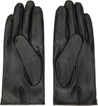 ssstein Black Leather Gloves