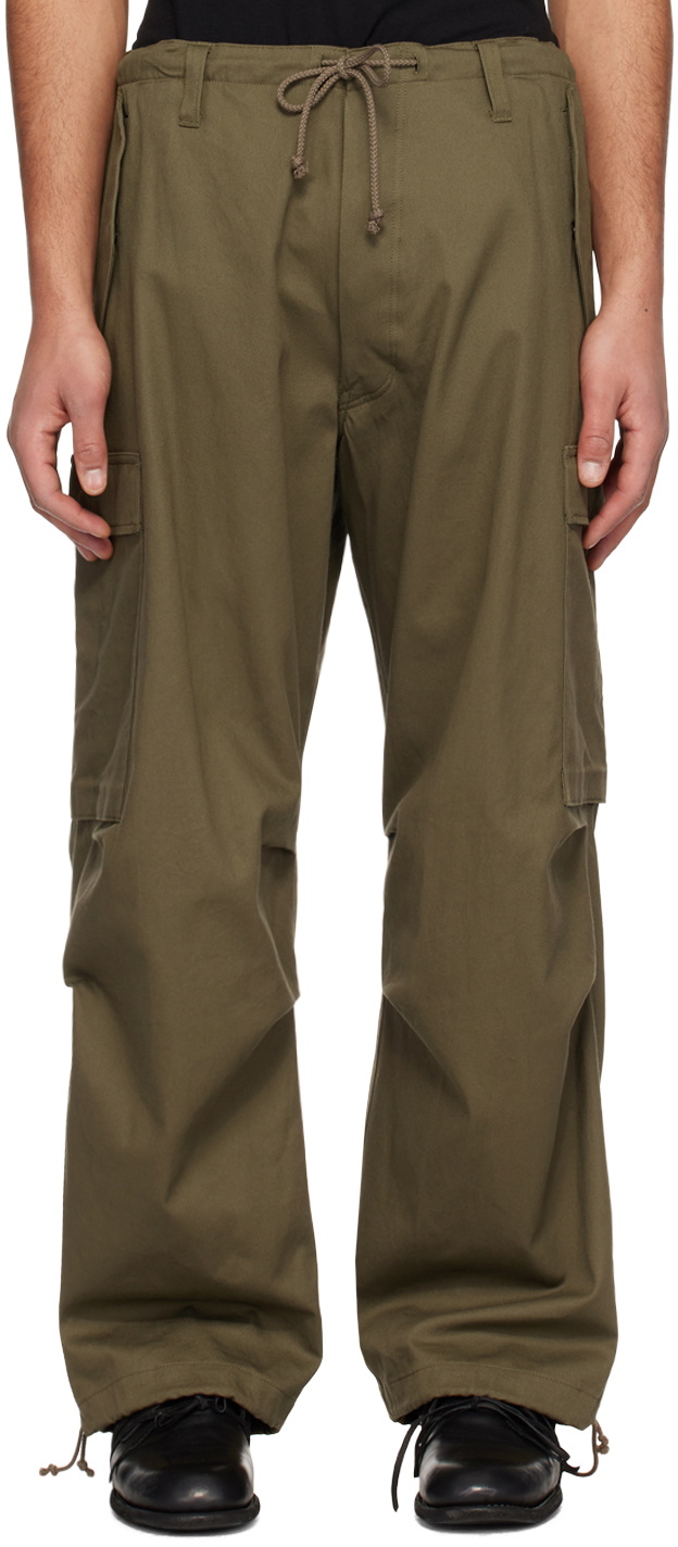 Khaki Drawstring Cargo Pants