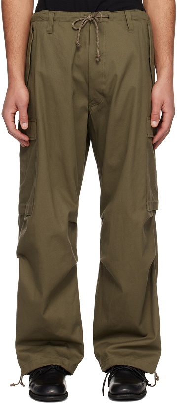 Photo: Y's For Men Khaki Drawstring Cargo Pants
