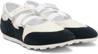 Marni Off-White & Black Mary Jane Velcro Sneakers
