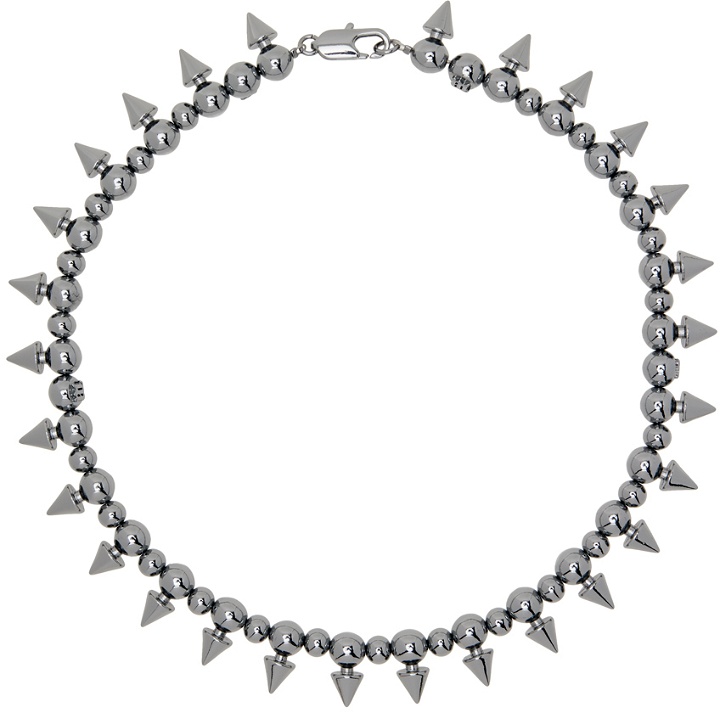 Photo: MISBHV Silver Ball Chain Spike Necklace
