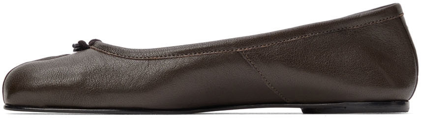 Maison Margiela SSENSE Exclusive Brown Tabi Vintage Ballerina Flats
