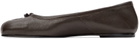 Maison Margiela SSENSE Exclusive Brown Tabi Vintage Ballerina Flats