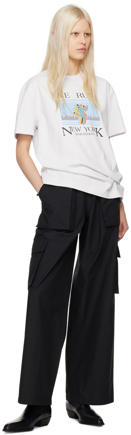 ALEXANDER WANG Cotton-blend ripstop wide-leg cargo pants