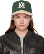 AMIRI Green & Beige Two Tone Canvas Cap