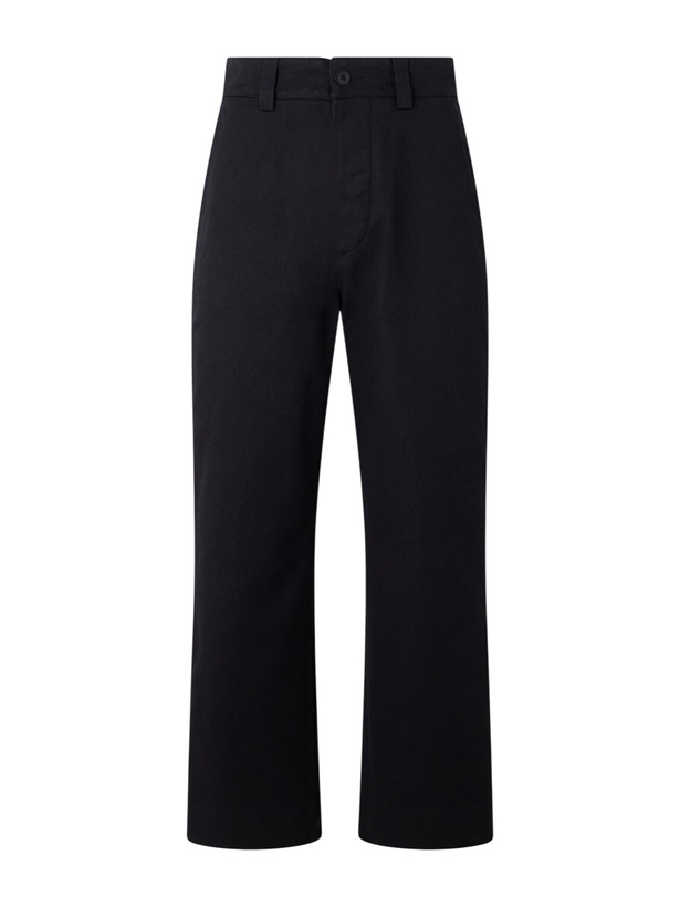 Photo: Margaret Howell - MHL. Simple Straight-Leg Cotton-Drill Trousers - Black