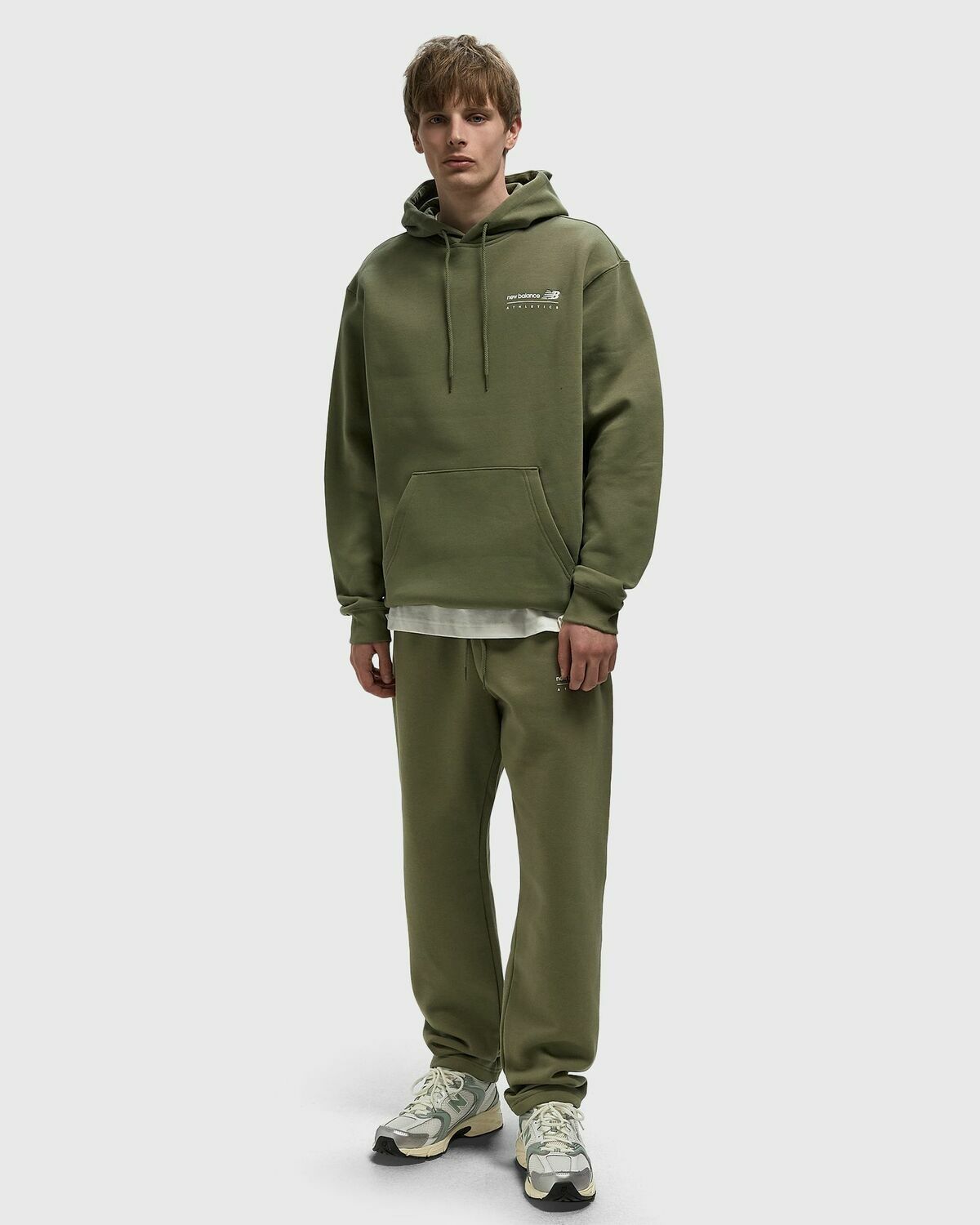 New Balance LIN RP HD Green Mens Hoody