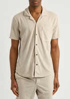 Paige Colvin Cotton-blend Terry Shirt Cream