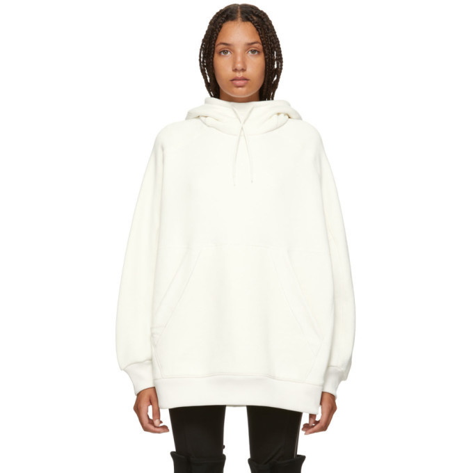 Photo: Y-3 White Chenille Badge Hoodie