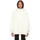 Y-3 White Chenille Badge Hoodie