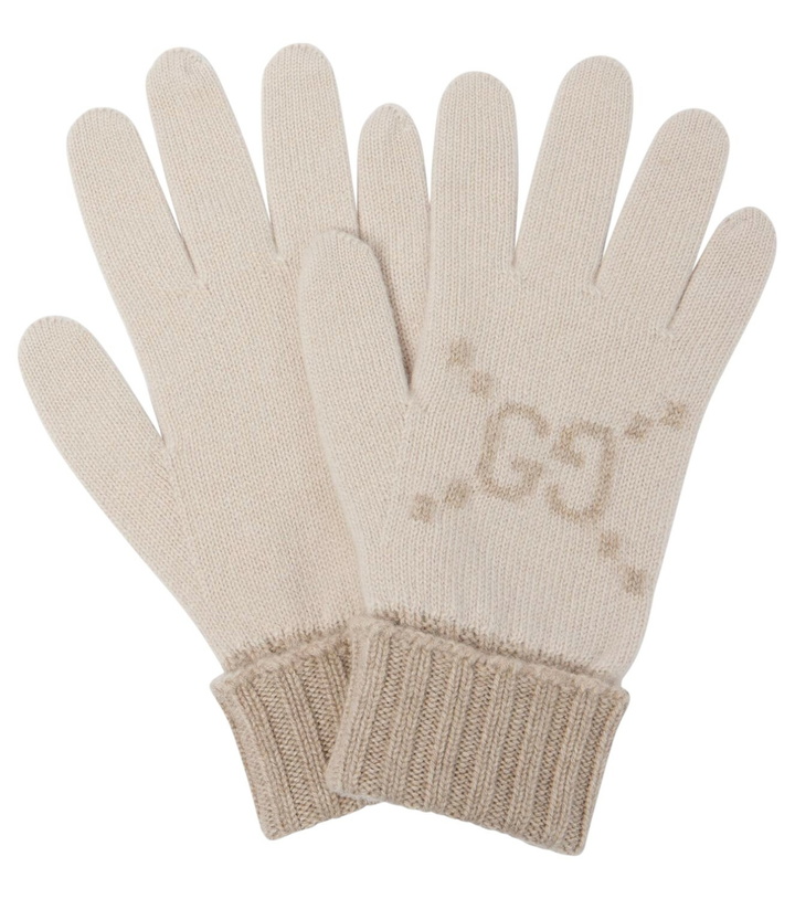 Photo: Gucci GG jacquard cashmere gloves