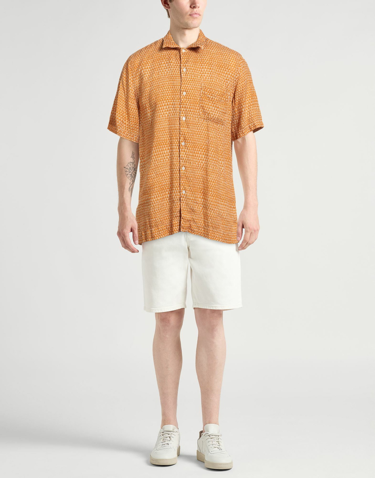 Massimo Alba Mens Shirt in Orange