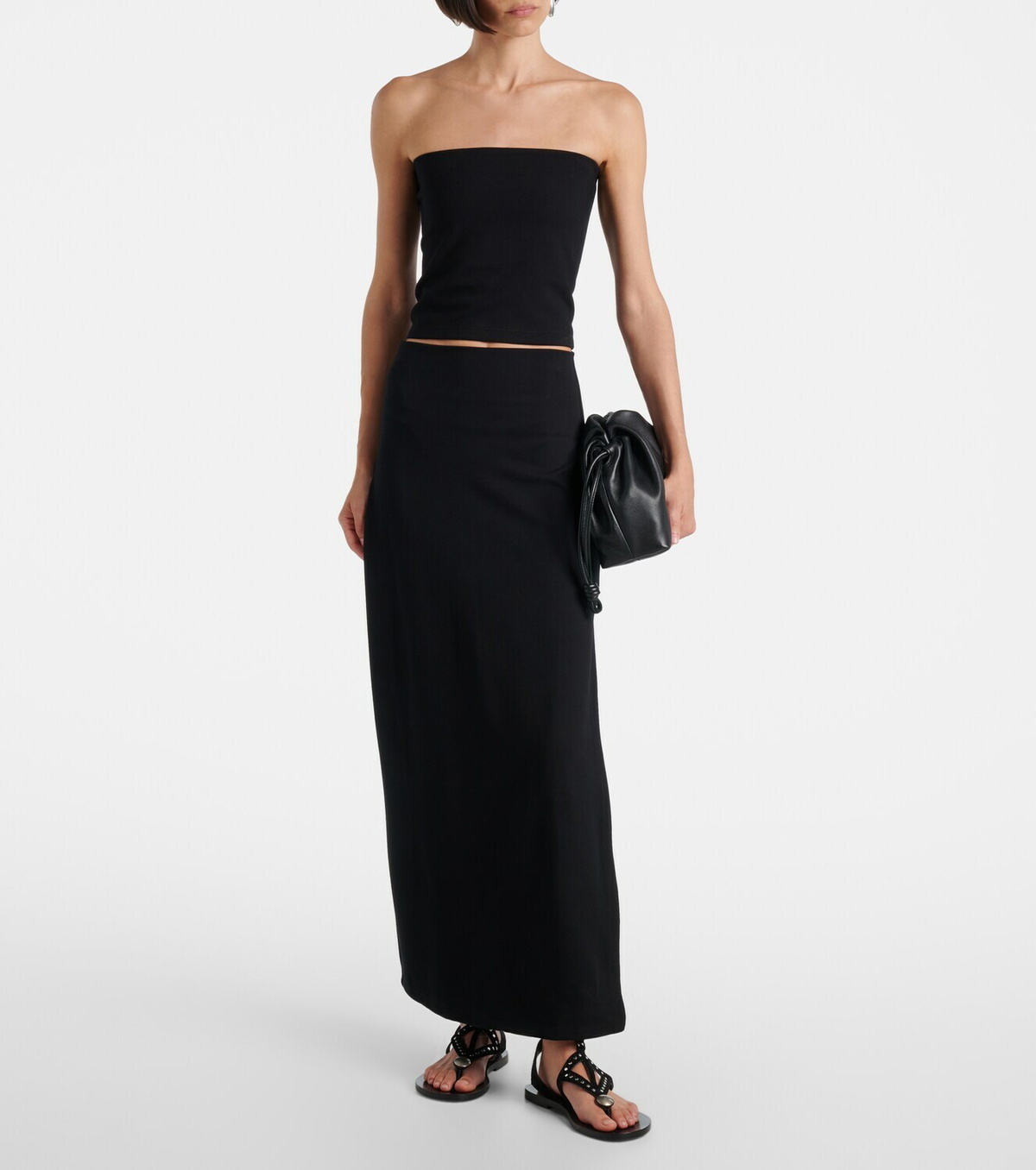 Leset Rio high-rise maxi skirt
