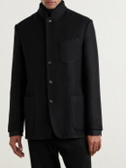 Saman Amel - Nehru Wool Jacket - Black