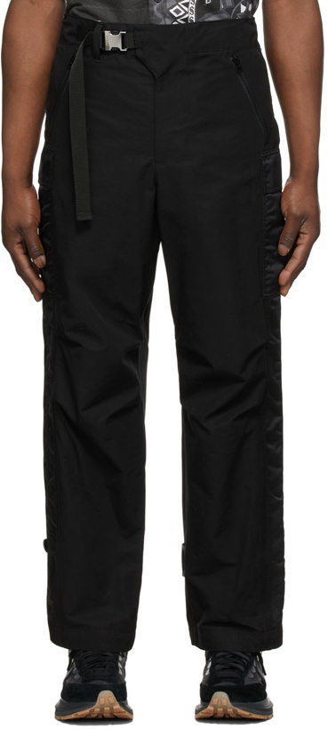 Photo: Sacai Black Cotton Canvas & Nylon Twill Cargo Pants